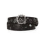 Rebel Leather Belt With Silver Buckle