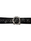 Rebel Leather Belt With Silver Buckle