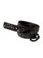 Nightshade Bloom Leather Belt with Black Matt Buckle