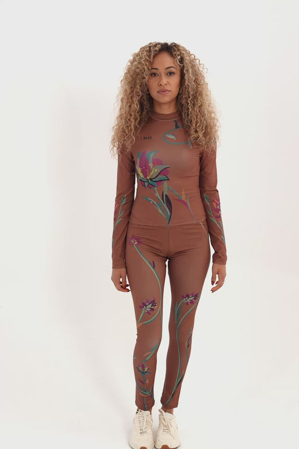 Floral High Neck casual printed top