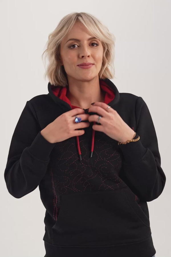 Silent Flame black streetwear hoodie